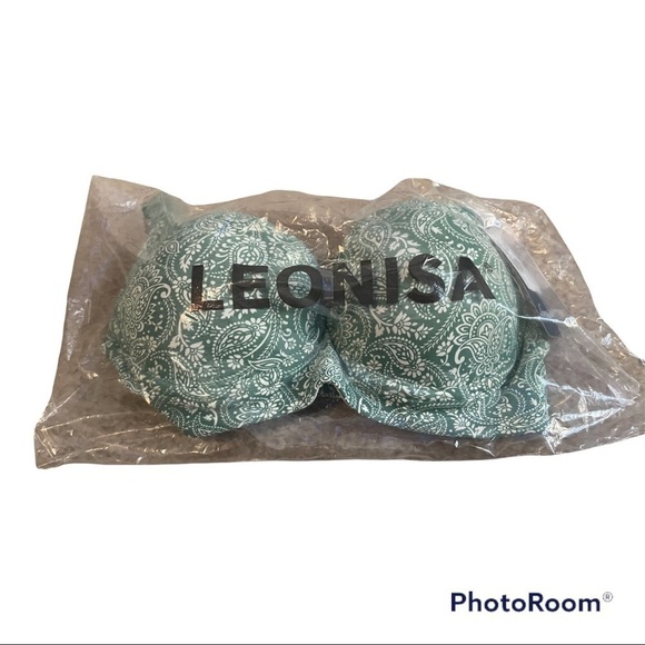 leonisa green and white padded bra 34B - Picture 9 of 9